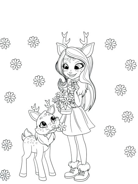Enchantimals куклы раскраска