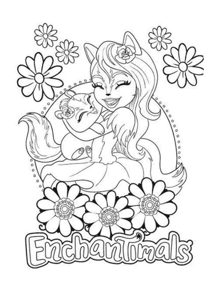 Enchantimals куклы раскраска
