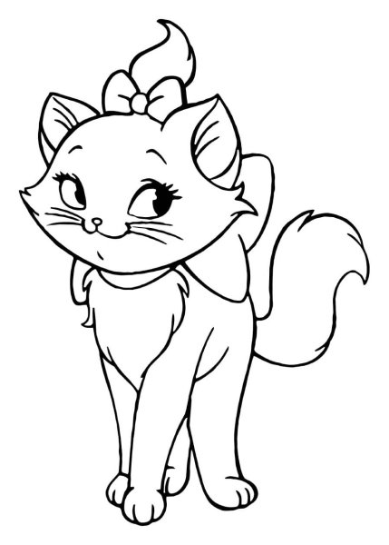 Кошка рисунок карандашом