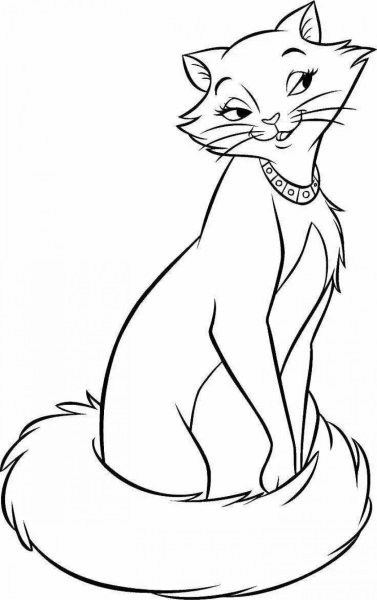 Кошки. Раскраска