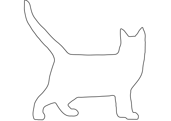 Трафарет кота для вырезания