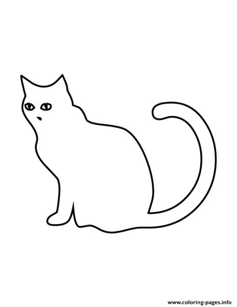 Трафарет кошки для рисования