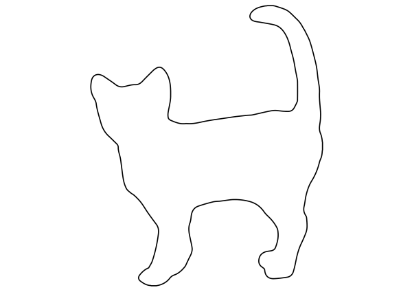 Трафарет кошки для вырезания