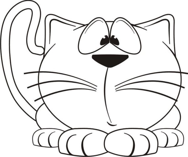 Трафарет кота для рисования