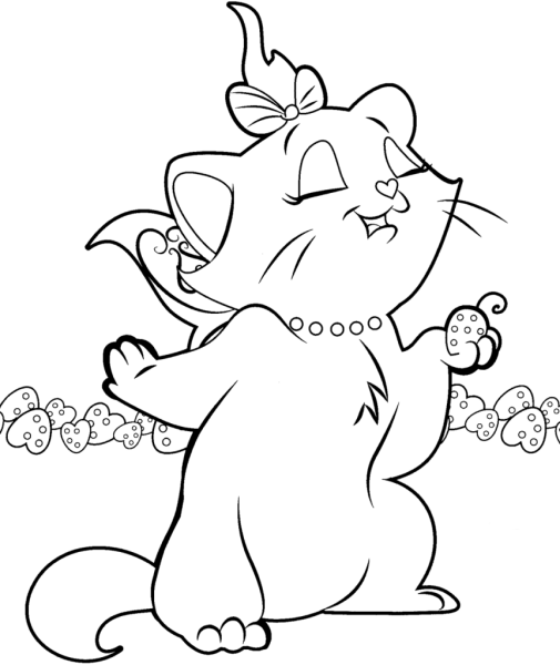 Кошки. Раскраска