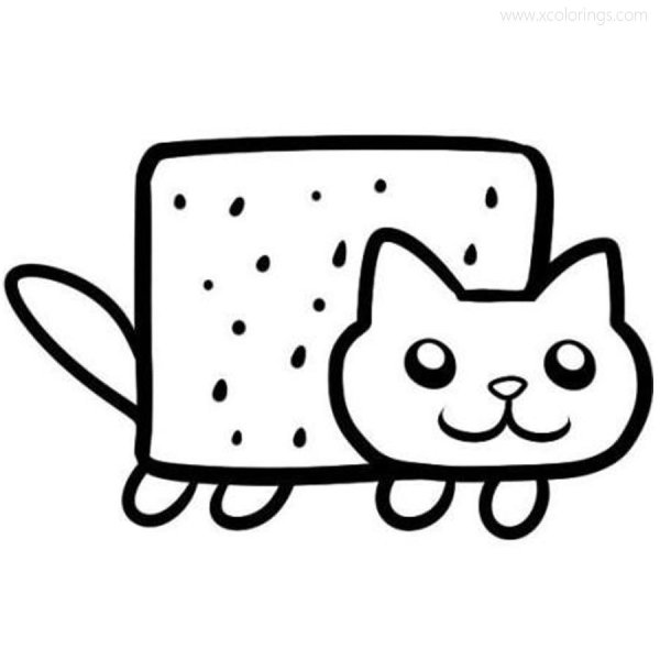 Нян Кэт раскраска
