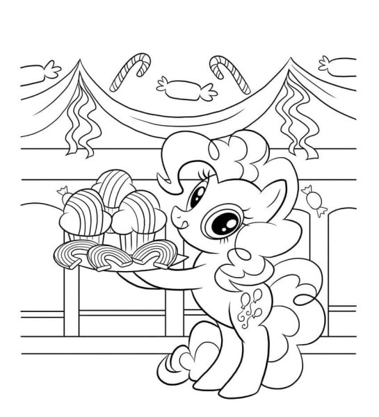 My little Pony раскраска Пинки Пай
