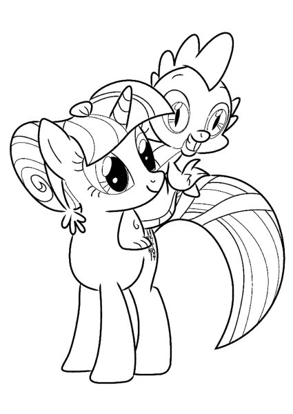 Раскраски my little Pony Искорка