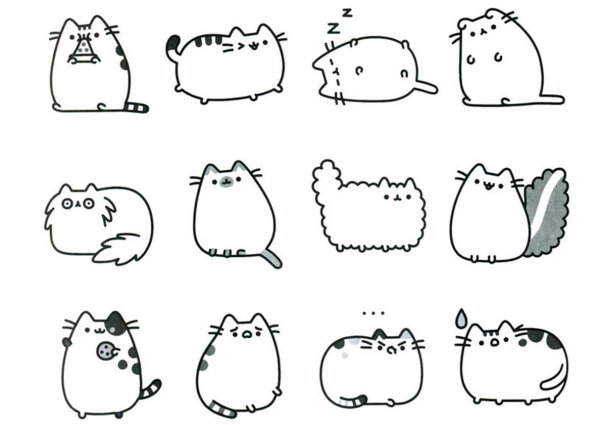 Раскраска. Котики