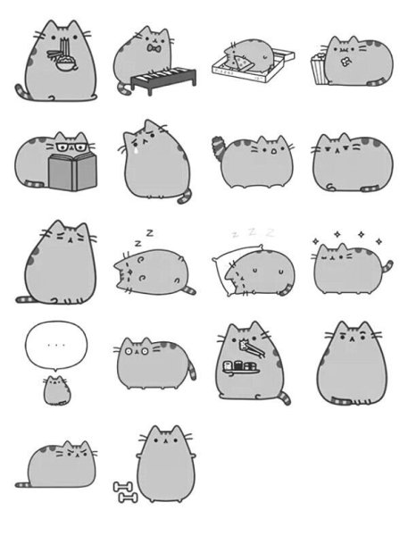 Наклейки милые котики
