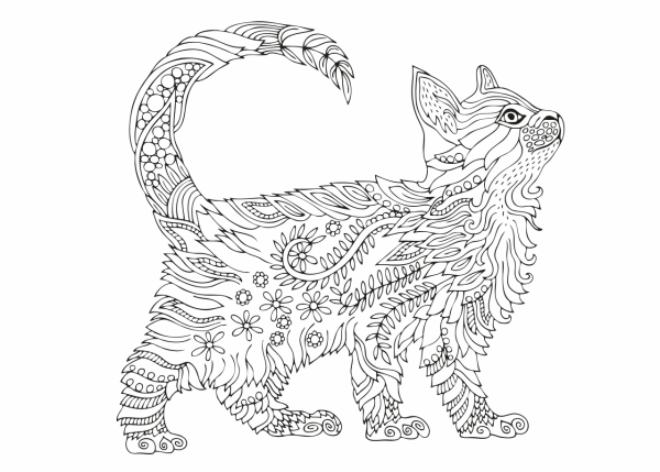 Зентангл кошка