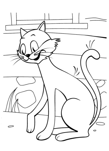 Котенок Гав раскраска