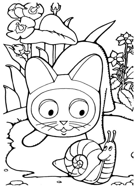 Котенок Гав раскраска кот