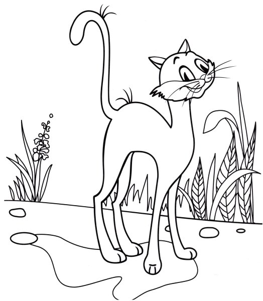 Котенок по имени Гав раскраска