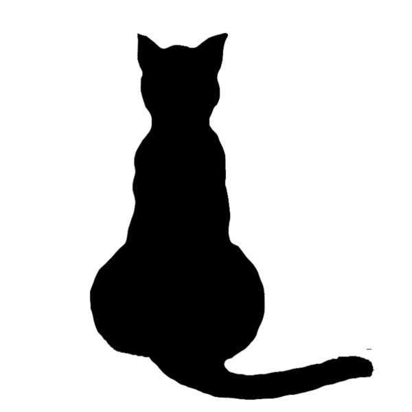 Кошка сзади вектор