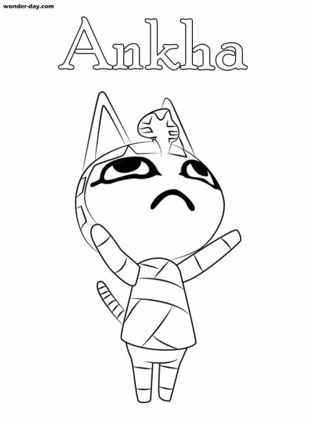 Ankha раскраска