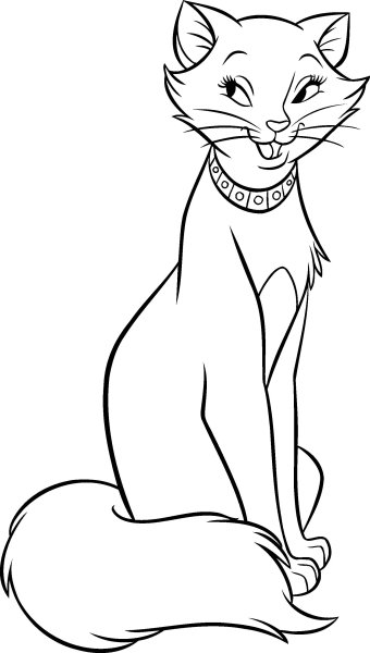 Кошки. Раскраска