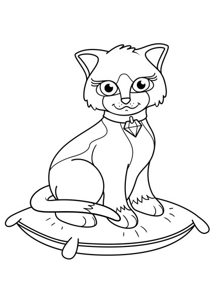 Кошки. Раскраска