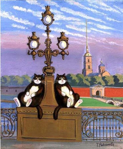 Питерские коты художницы Татьяны Родионовой