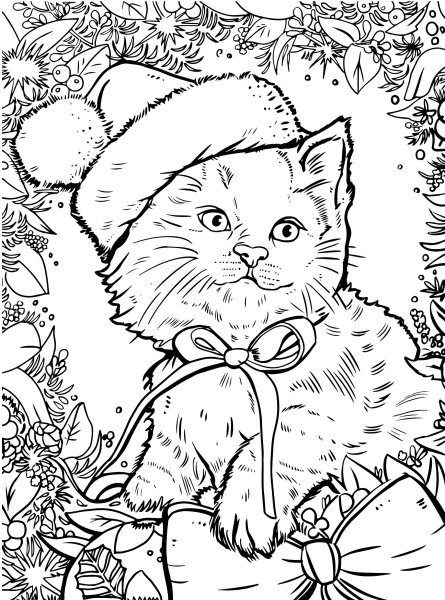 Раскраска. Котики
