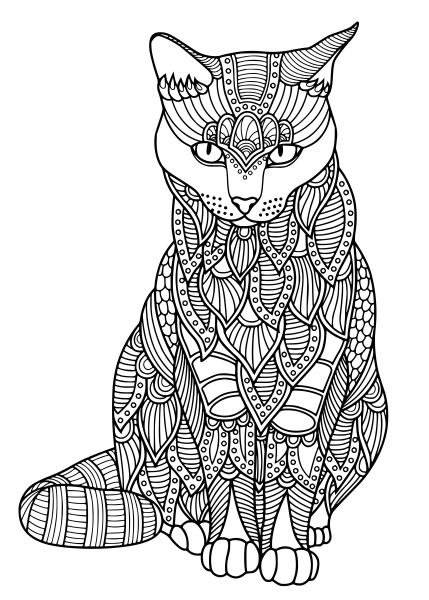 Раскраски котов и кошек