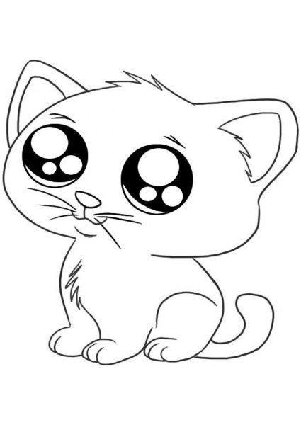 Котенок. Раскраска