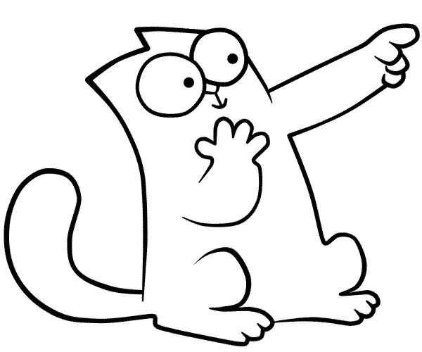 Кошки. Раскраска