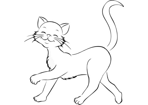 Кошки. Раскраска