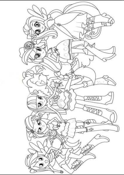 Раскраска my little Pony Equestria