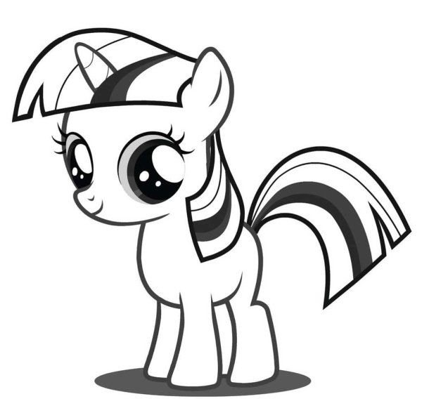 Раскраски my little Pony Искорка