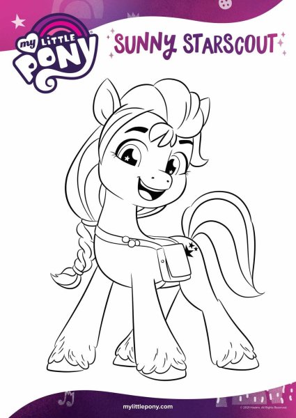 Раскраска my little Pony Санни