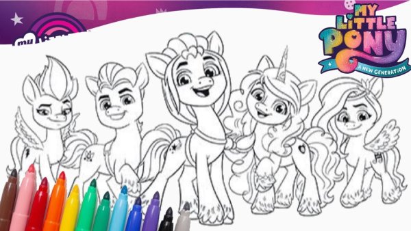 My little Pony новое поколение раскраска