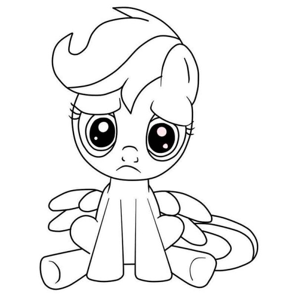 My little Pony раскраска Скуталу
