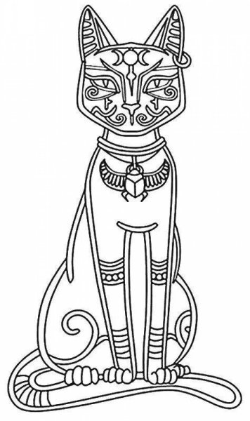 Кошка Бастет рисунок