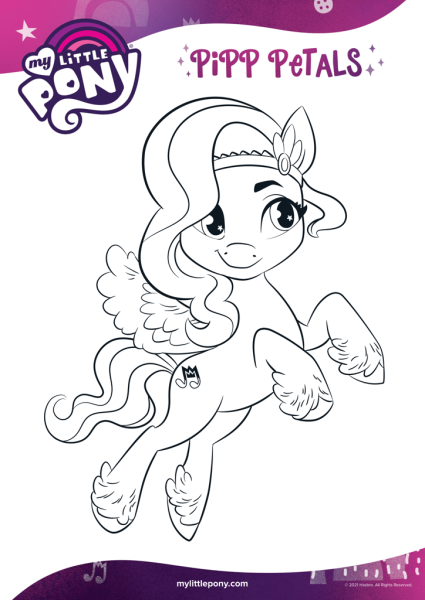 Раскраска принцесса Петалс my little Pony