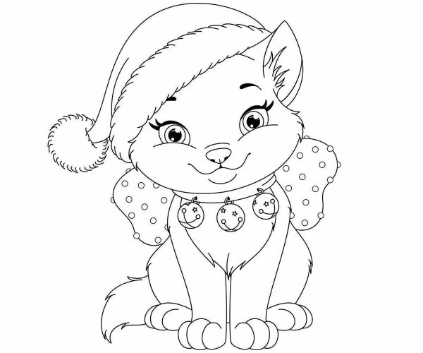 Котенок. Раскраска