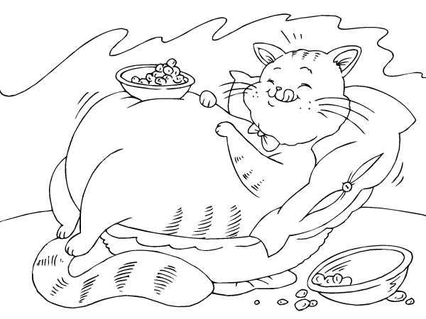 Кошки. Раскраска