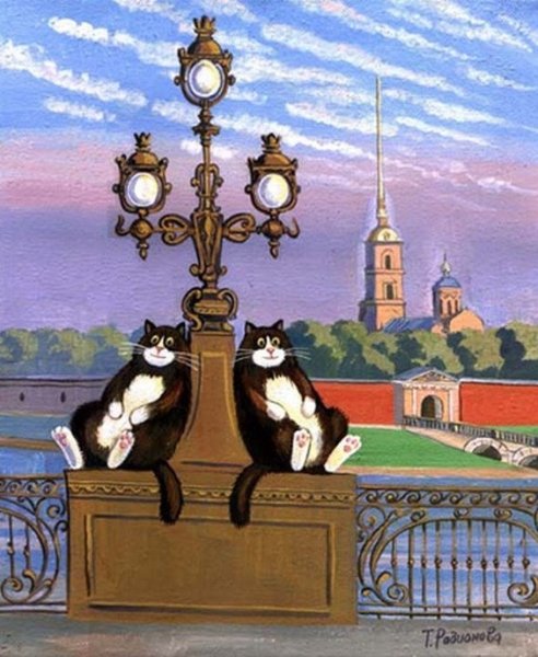 Питерские коты художницы Татьяны Родионовой