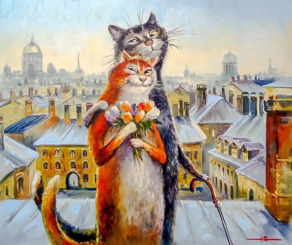 Петербургские коты Владимира Румянцева