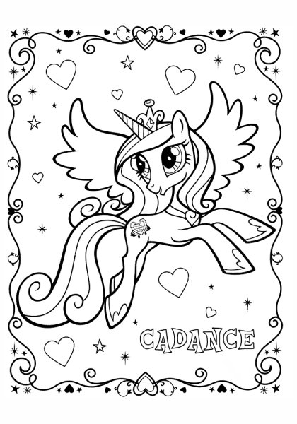 Раскраски my little Pony Каденс