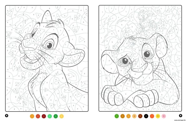 Раскраска по номерам Disney