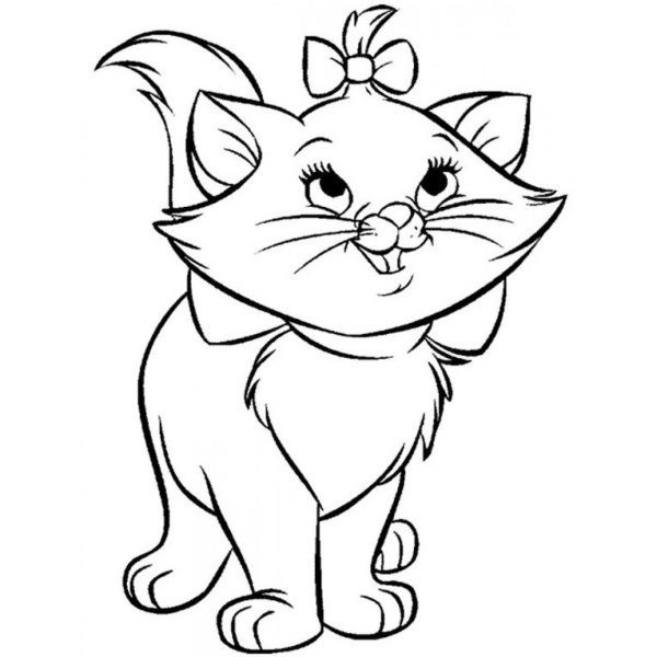 Кошки. Раскраска