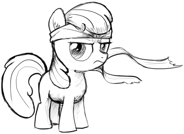Раскраска my little Pony Apple Bloom