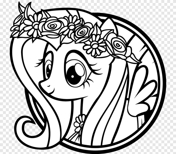 Раскраска my little Pony Флаттершай