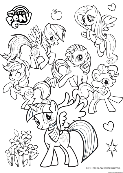My little Pony раскраска