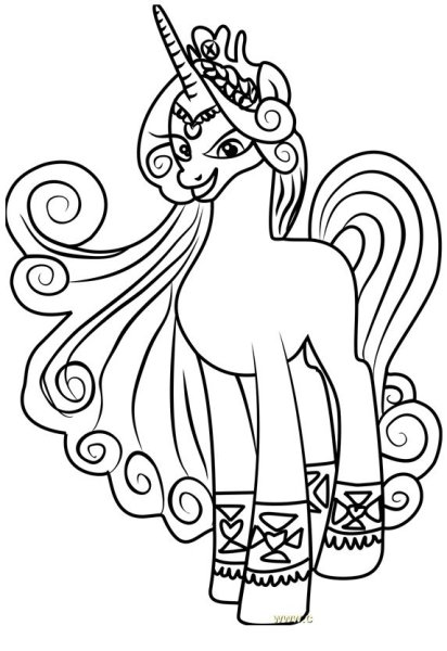 Раскраска my little Pony принцесса Каденс