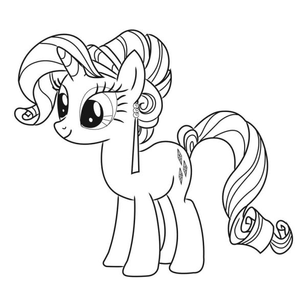 My little Pony раскраска Рарити