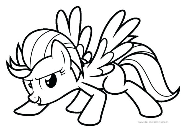 Пегас my little Pony раскраска