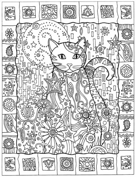 Раскраска. Котики