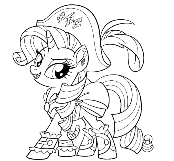 My little Pony раскраска Рарити